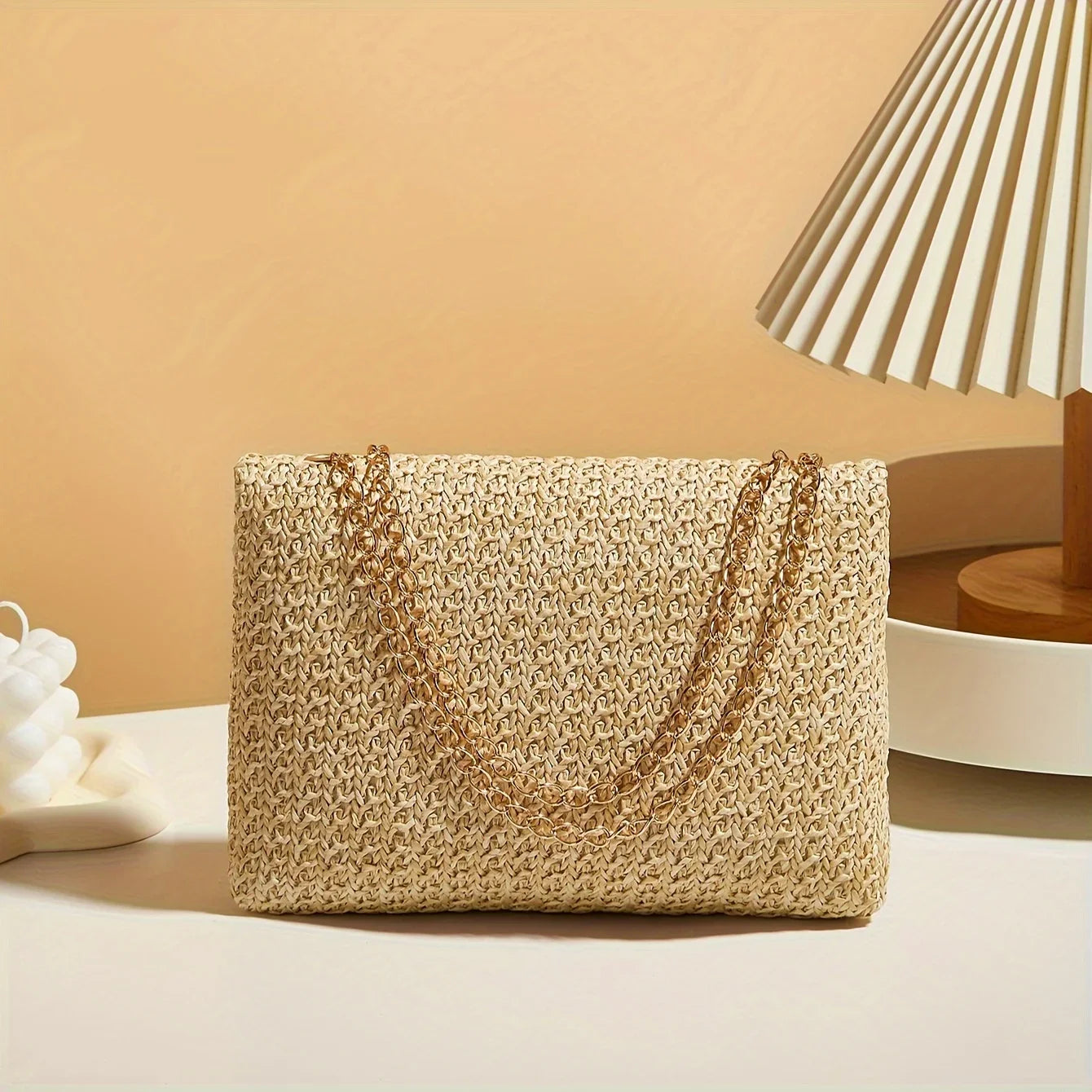 Woven Straw Shoulder Bag